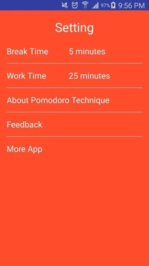 Pomodoro Timer स्क्रीनशॉट 2
