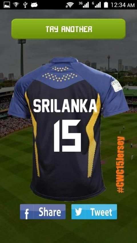 Cricket World Cup 2015 Jersey screenshot 2