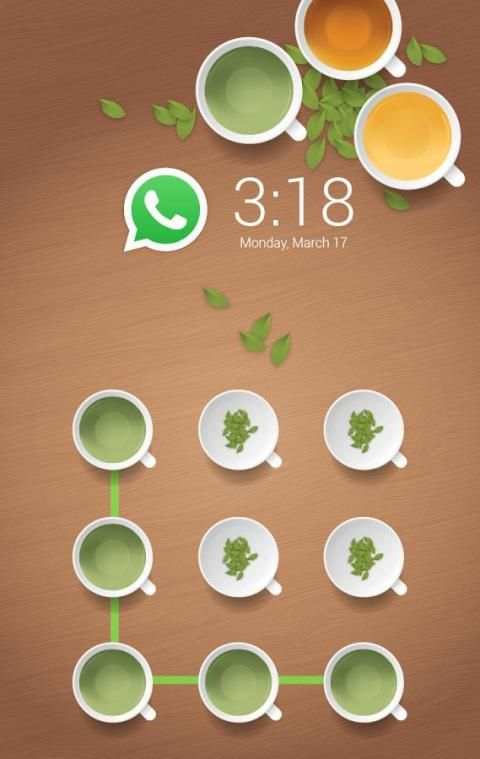 AppLock Theme- Tea Time स्क्रीनशॉट 3