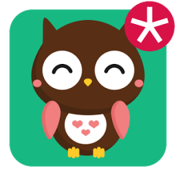 Tema cute owl أيقونة