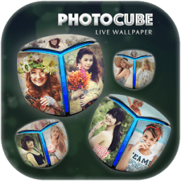 3D Photo Cube live wallpaper أيقونة