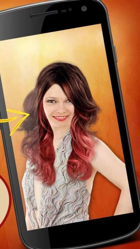 Gaya rambut ombre foto montase screenshot 3