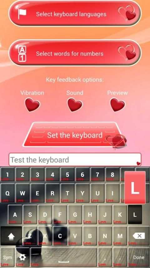 Love Hearts Keyboard Changer screenshot 3