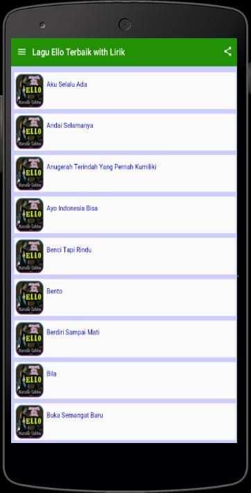Musik Ello Terbaik with Lirik screenshot 3
