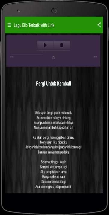 Musik Ello Terbaik with Lirik screenshot 1