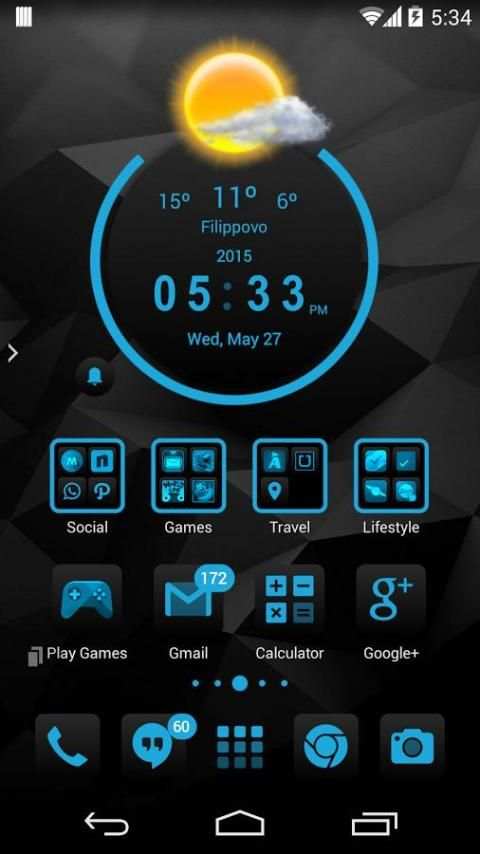 TSF Blue Theme screenshot 3