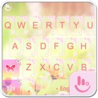 Butterfly Pink Daisy Keyboard