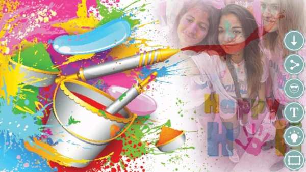 Holi Photo Fremes 3 تصوير الشاشة