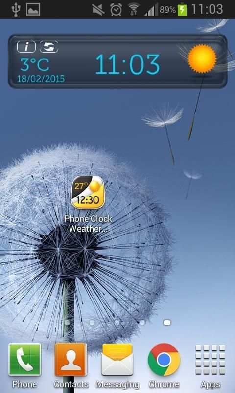 Phone Clock Weather Widget screenshot 3