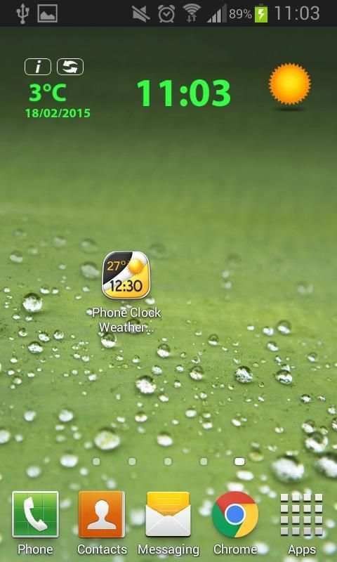 Phone Clock Weather Widget screenshot 1