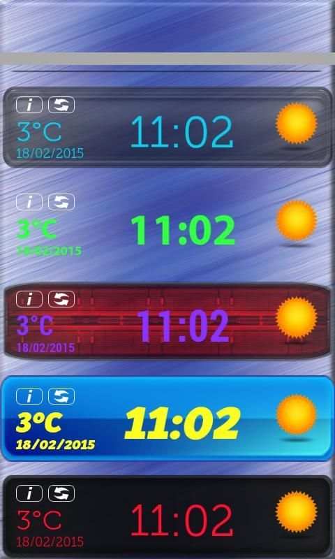 Phone Clock Weather Widget screenshot 2
