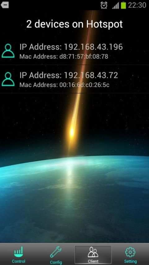 WiFi hotspot screenshot 1