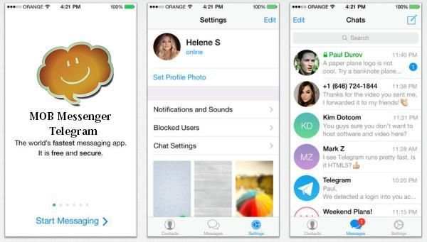 MOB Messenger Telegram - chat screenshot 1