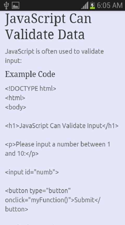 JavaScript-W3school Offline screenshot 1