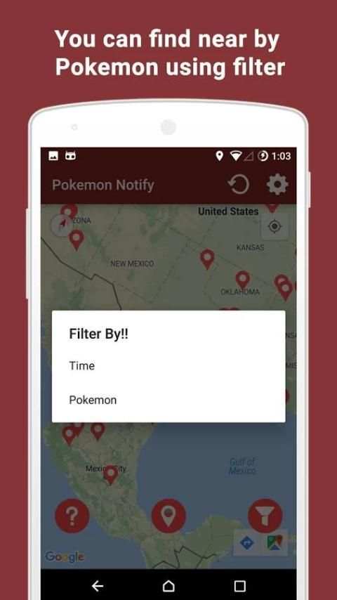 PokeMap Notify - Notifications स्क्रीनशॉट 2