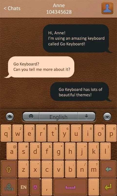 Leather GOKeyboard Theme Emoji screenshot 5