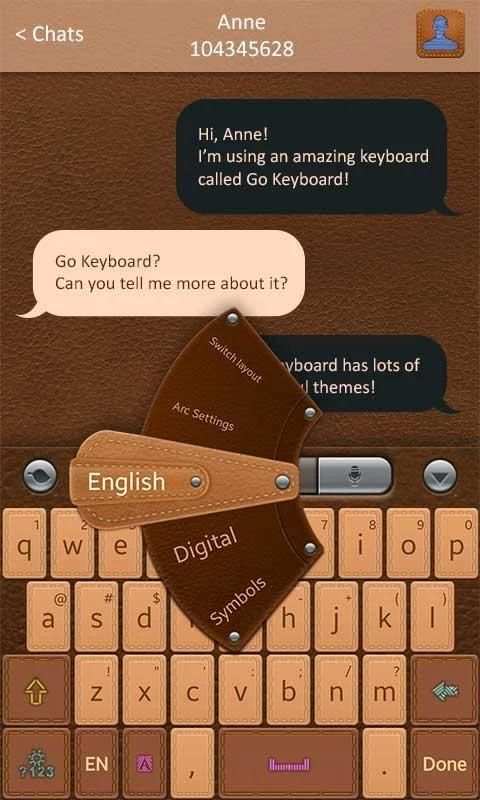 Leather GOKeyboard Theme Emoji screenshot 4