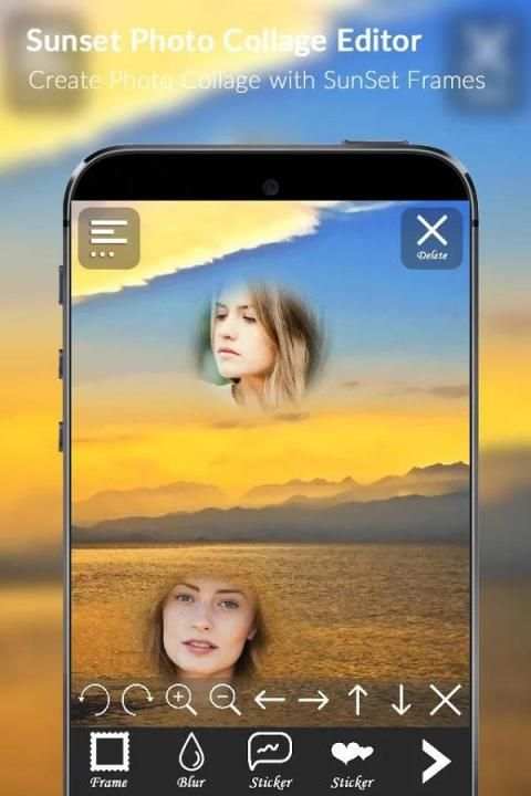 Sunset Photo Collage Editor स्क्रीनशॉट 5