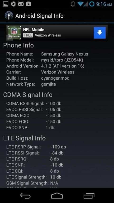 Advanced Signal Status स्क्रीनशॉट 1