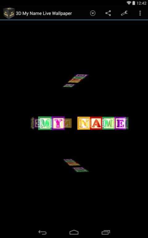 3D My Name Live Wallpaper скриншот 7