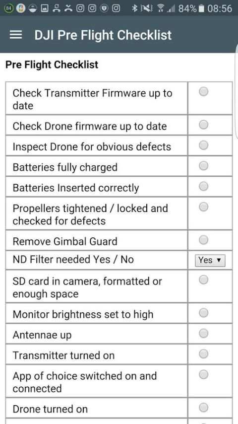 DJI Pre Flight Checklist screenshot 5