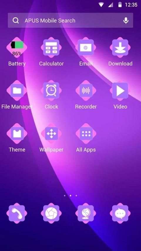 Purple dream theme for APUS screenshot 2