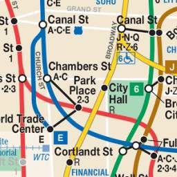 Map of NYC Subway: offline MTA