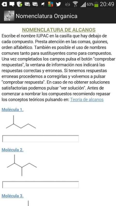 Nomenclatura Química Orgánica screenshot 3