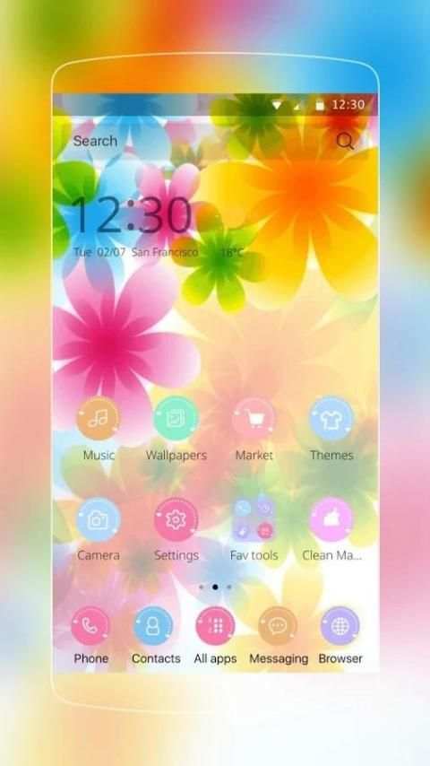 Colourful Flowers Theme screenshot 3