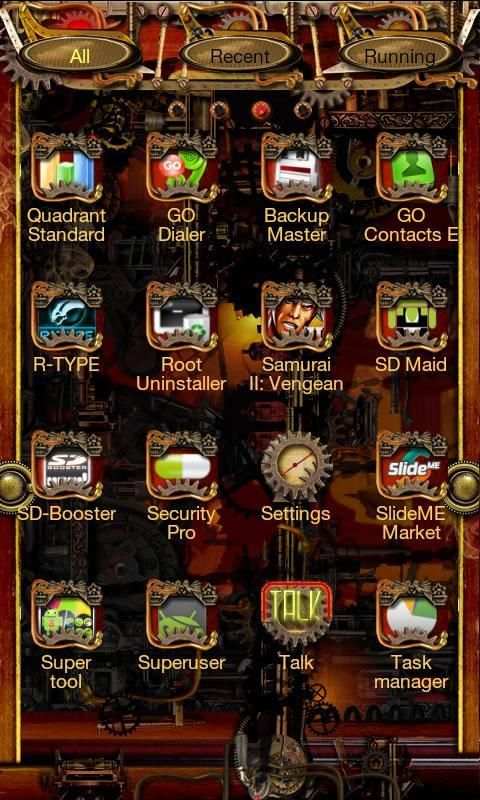 Steampunk Go Launcher Ex Theme скриншот 7