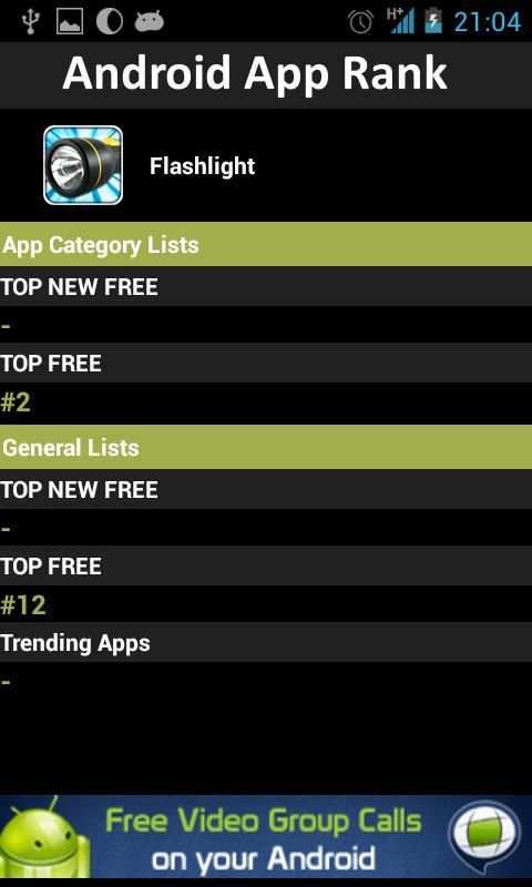 App Rank for Android स्क्रीनशॉट 2