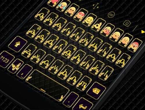 Gold Buterfly Bowknot Keyboard 1 تصوير الشاشة