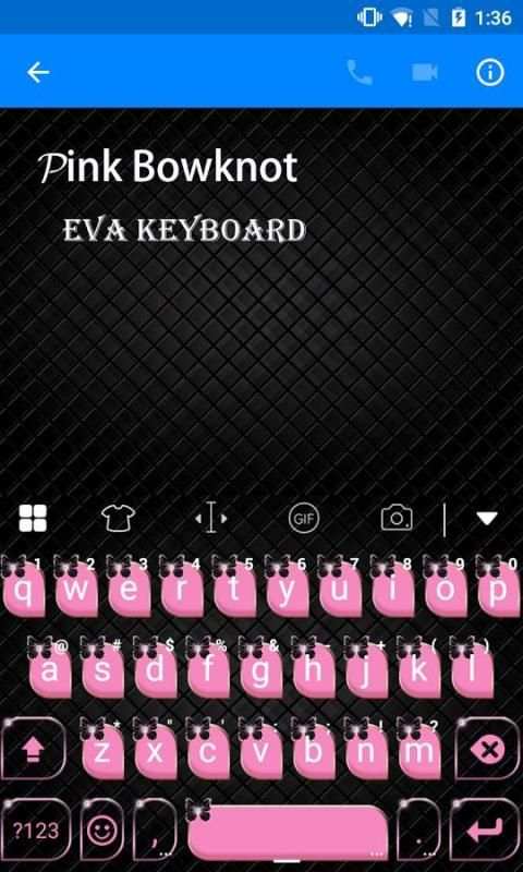 Pink Bow Knot Gifs Keyboard скриншот 5
