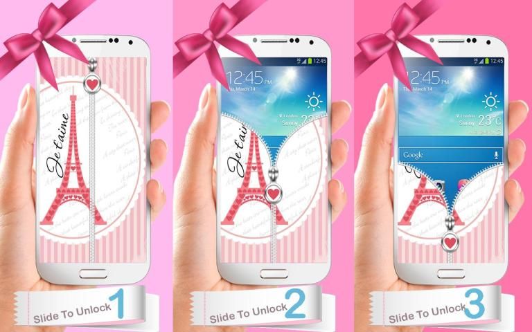Paris Cute Lock Screen screenshot 5