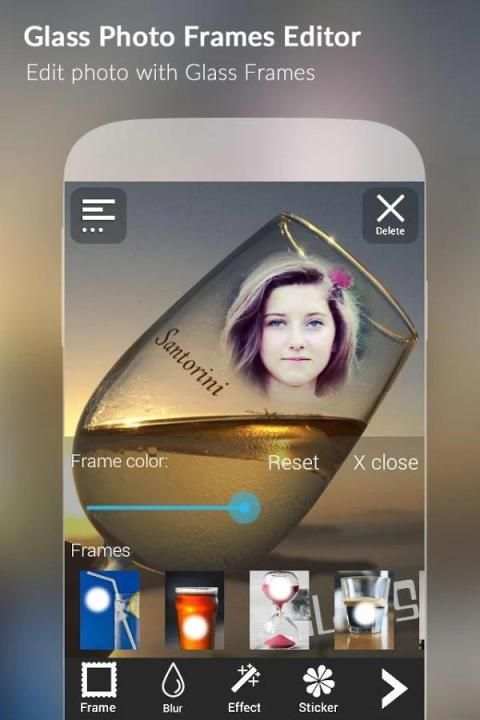 Glass Photo Frames Editor screenshot 1
