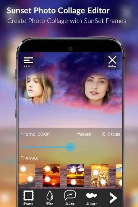 Sunset Photo Collage Editor स्क्रीनशॉट 1