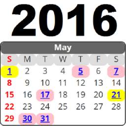 Calendar 2016 Malaysia