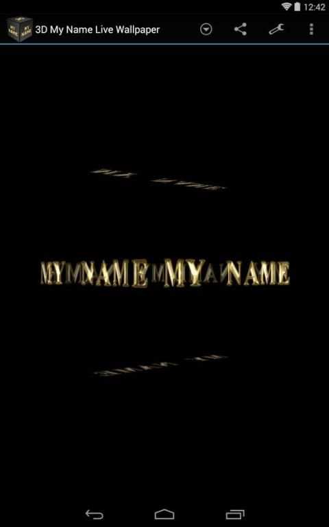 3D My Name Live Wallpaper скриншот 6