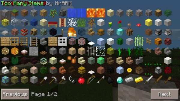 TooManyItems Mod for Minecraft screenshot 2