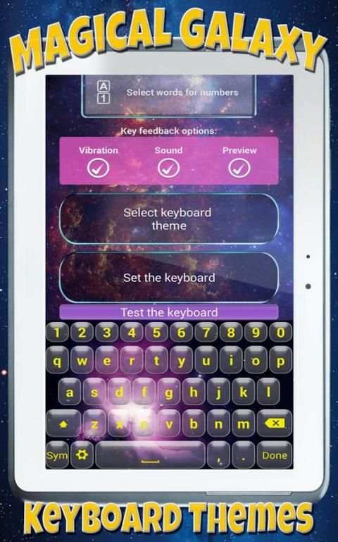 Papan Ketik Tema Galaksi screenshot 1