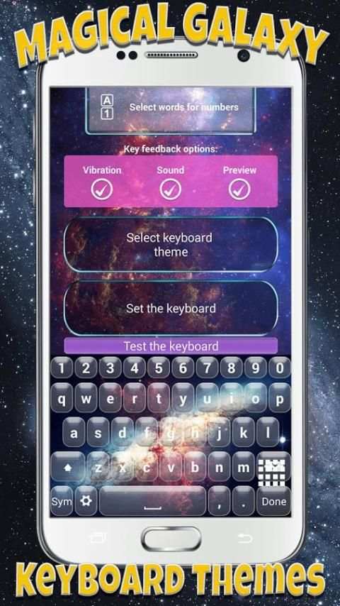 Papan Ketik Tema Galaksi screenshot 4