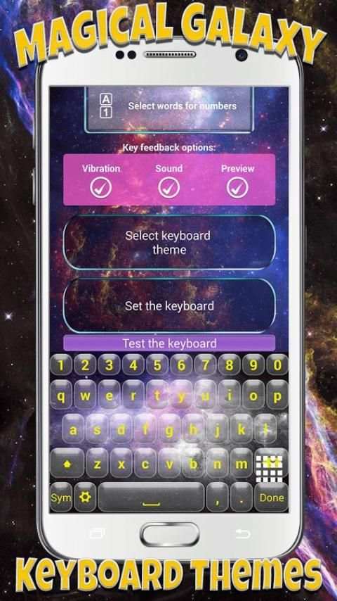 Papan Ketik Tema Galaksi screenshot 6