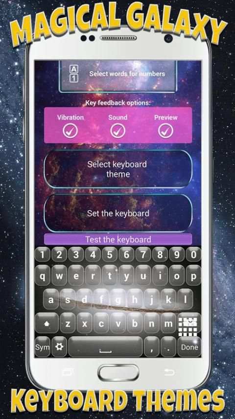 Papan Ketik Tema Galaksi screenshot 3