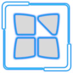 Next Launcher Theme Neon Blue أيقونة