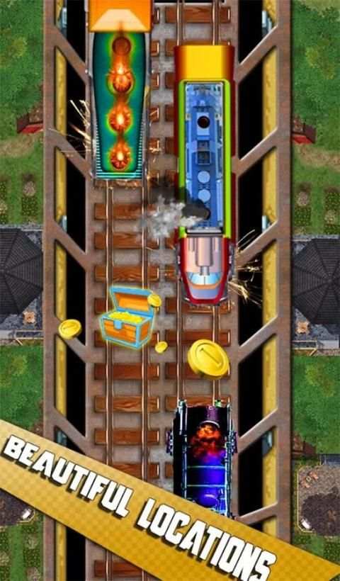 Train Driving Racing Rush 2D screenshot 4