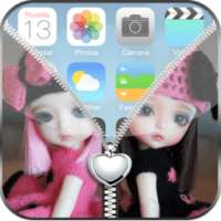 Girls Zipper Lockscreen