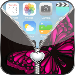 Cute Butterfly Zip Lockscreen иконка