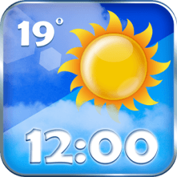 Погода и часы виджет иконка