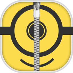 Yellow Smiley Zip Lock Screen أيقونة