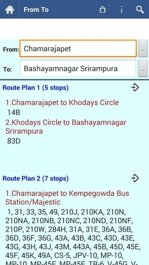 Bangalore BMTC Info स्क्रीनशॉट 4